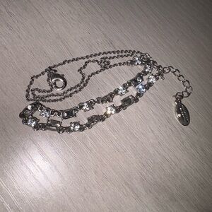 Ann Taylor Silver Necklace,‎ adjustable 9"-11"